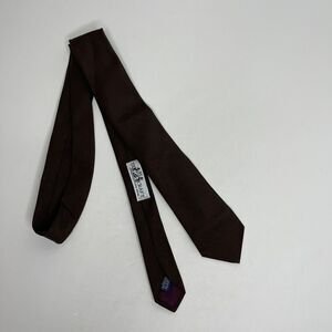 Vintage Tie Craft Texturized Polyester Necktie Brown Slim‎ Classic